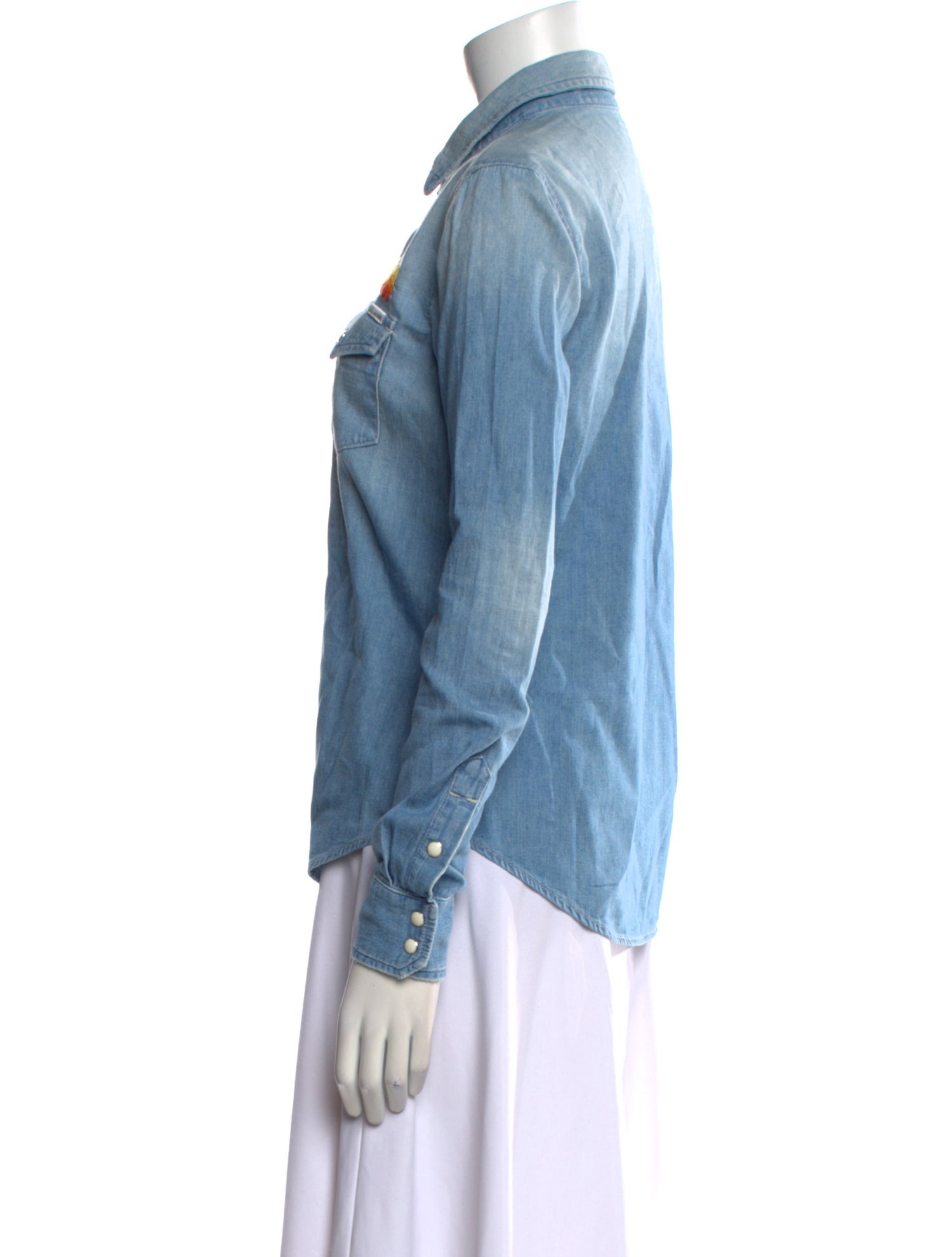 Mother Long Sleeve Button-Up Top