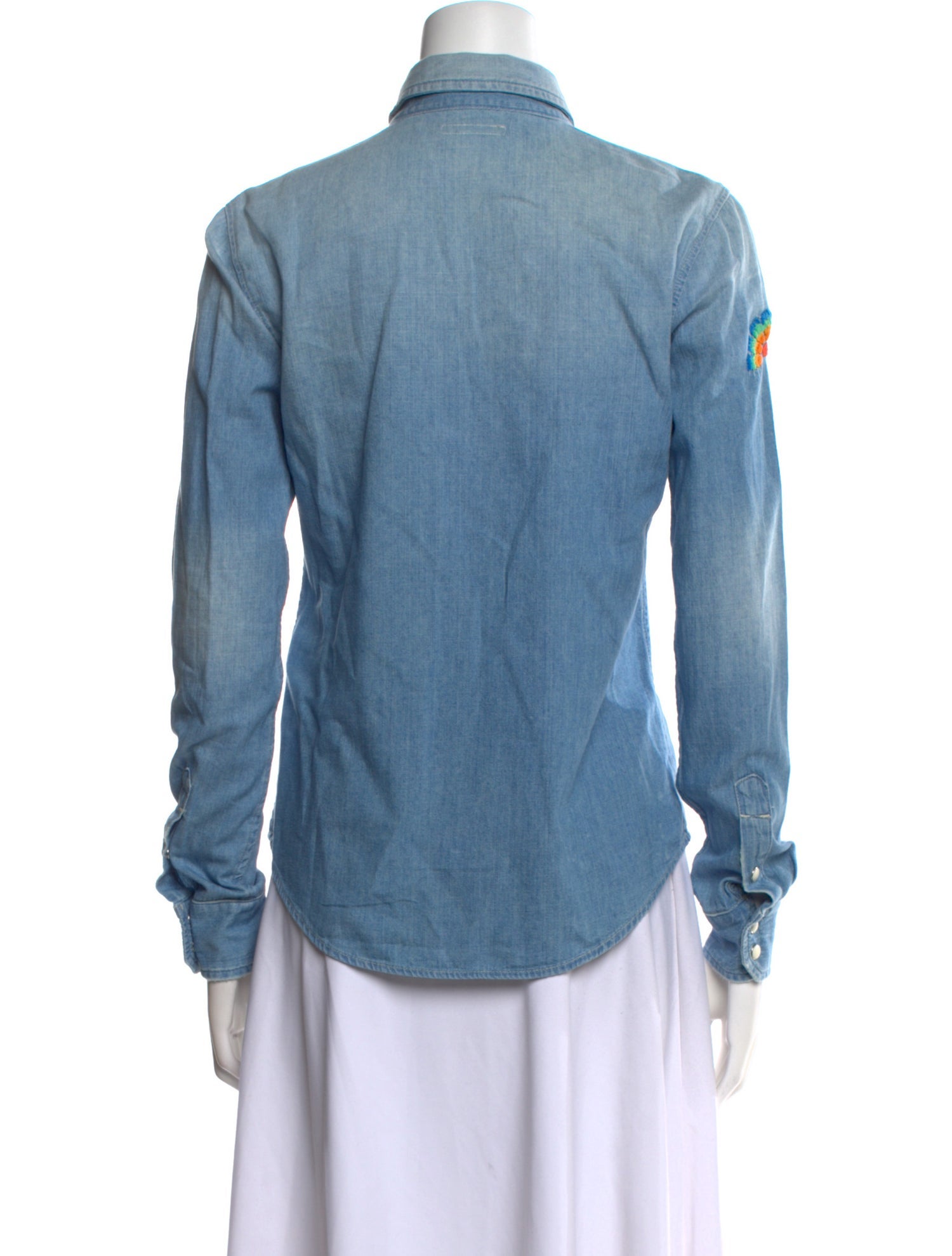 Mother Long Sleeve Button-Up Top