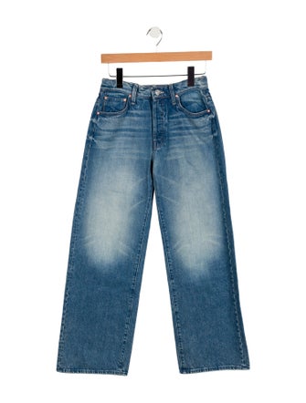 Mother Mid-Rise Wide Leg Jeans