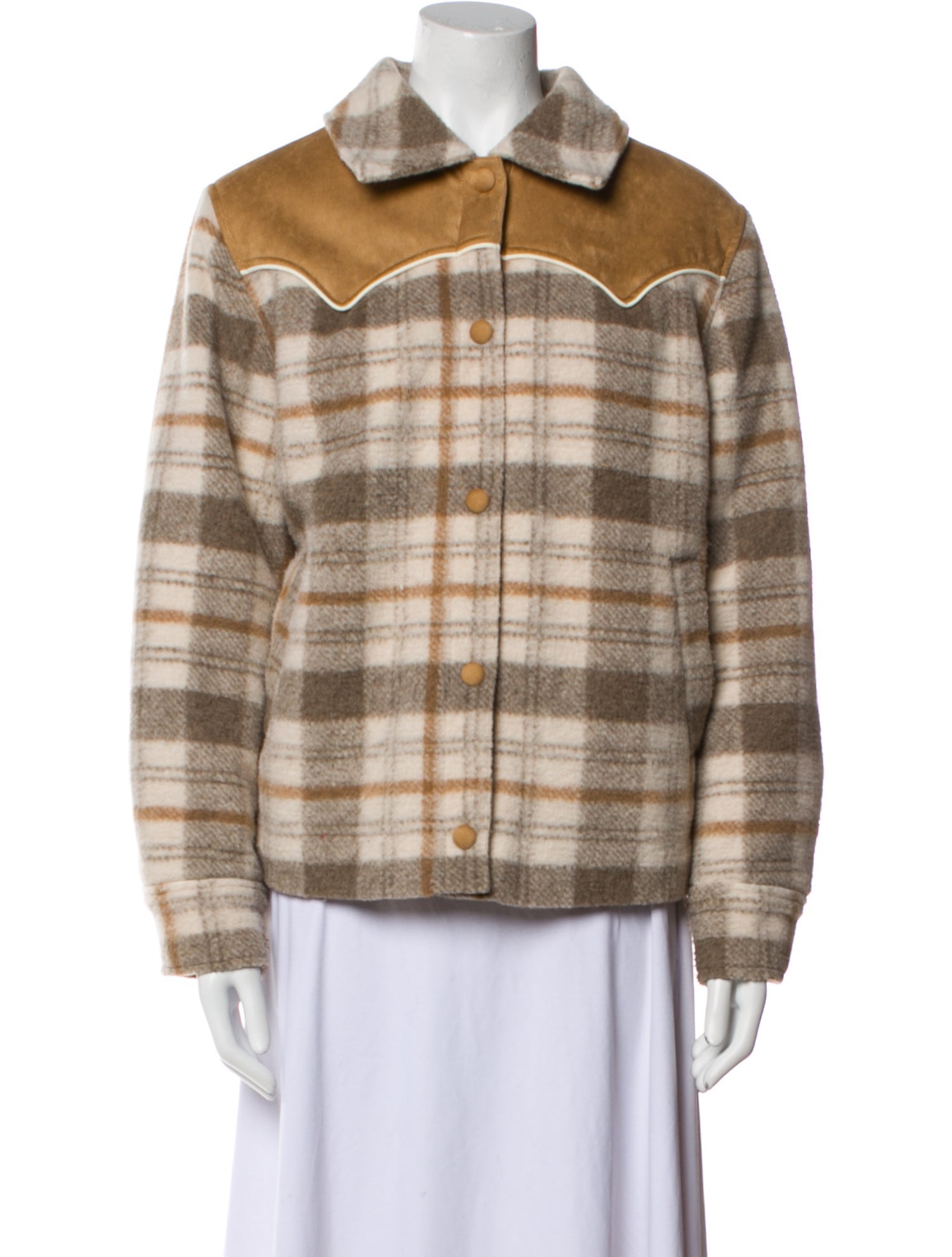 Mother Plaid Print Jacket