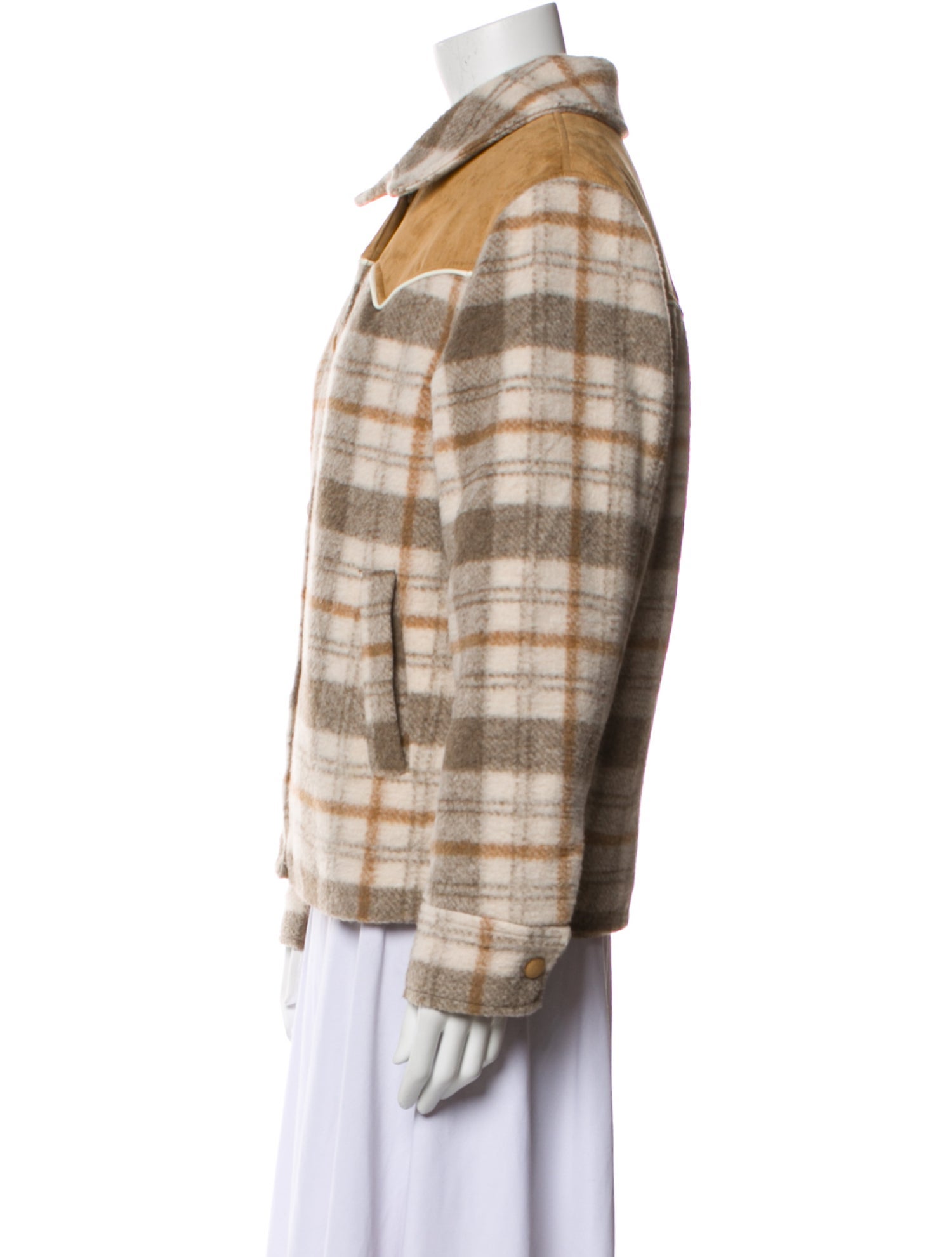 Mother Plaid Print Jacket