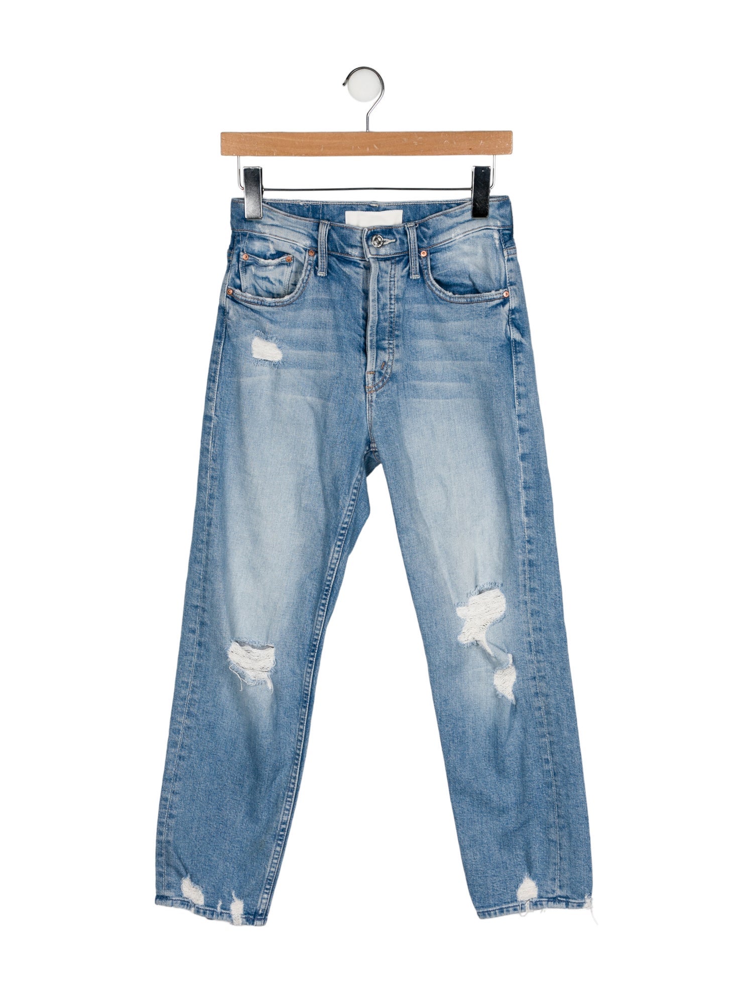 Mother Mid-Rise Straight Leg Jeans