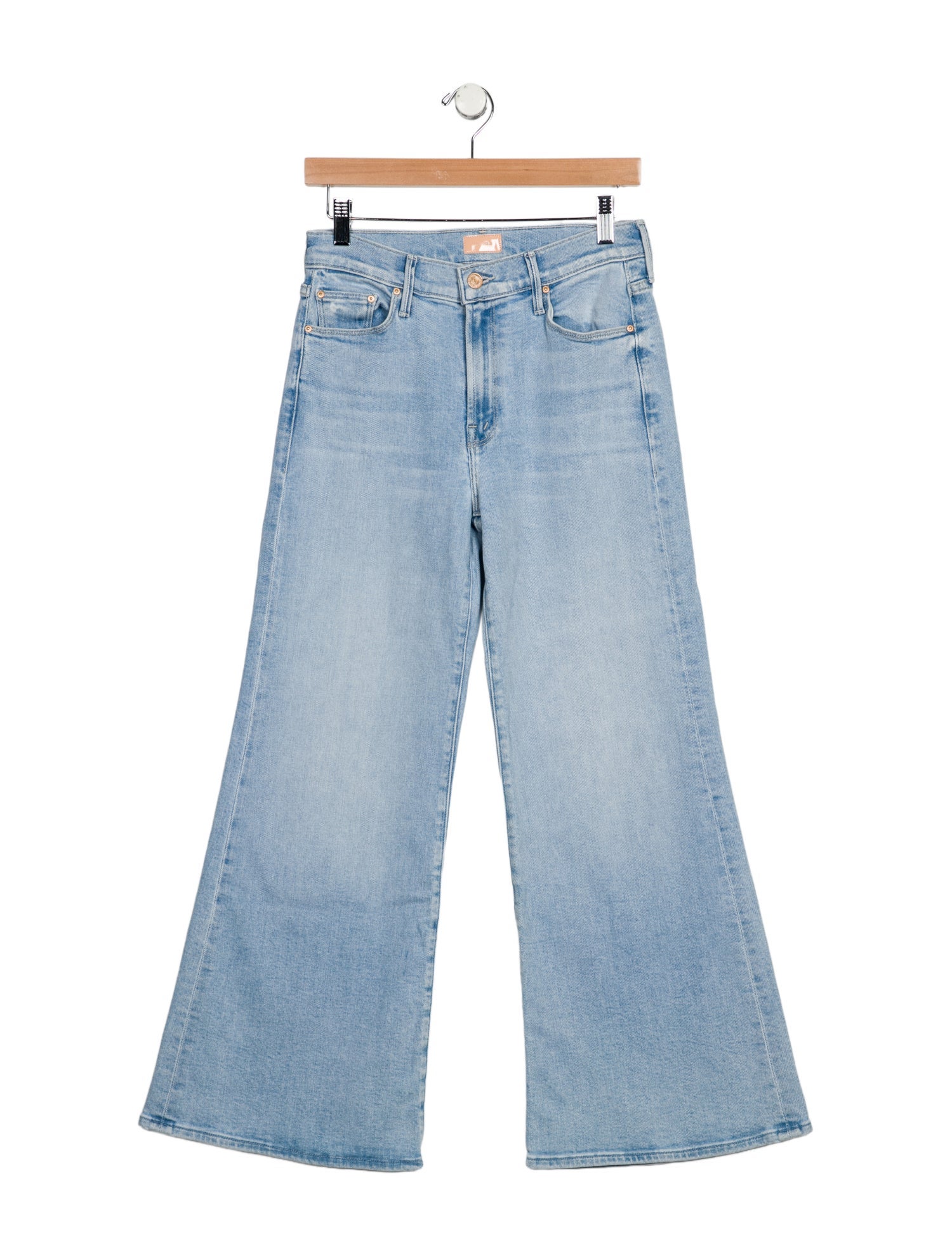 Mother Mid-Rise Wide Leg Jeans