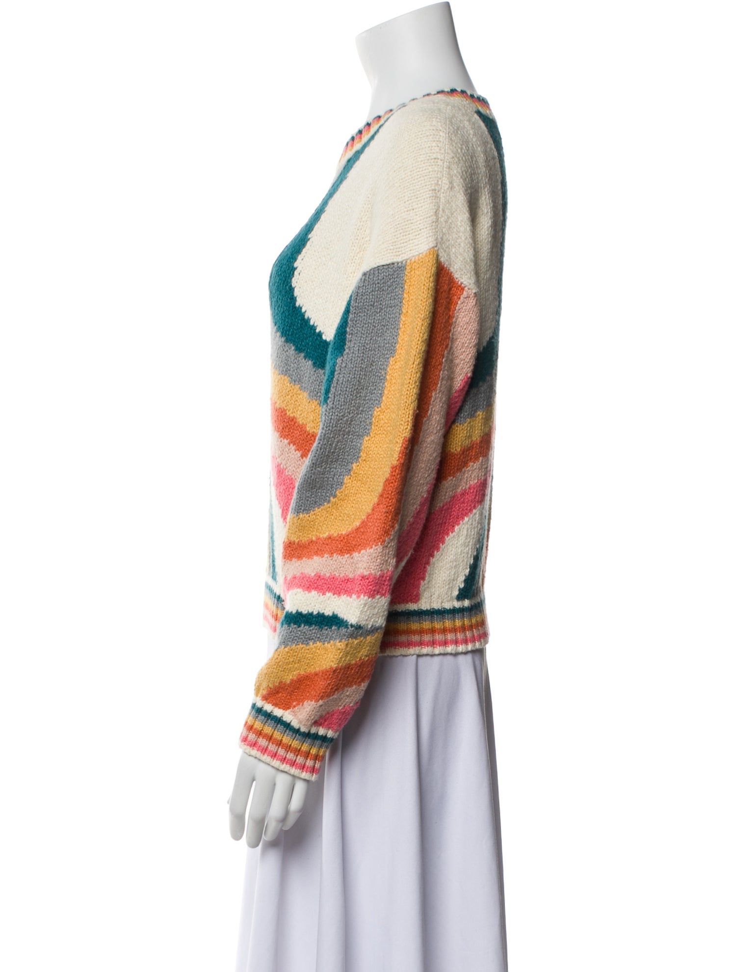 Mother Striped Scoop Neck Sweater