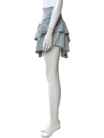 Mother Raw-Edge Trim Mini Skirt