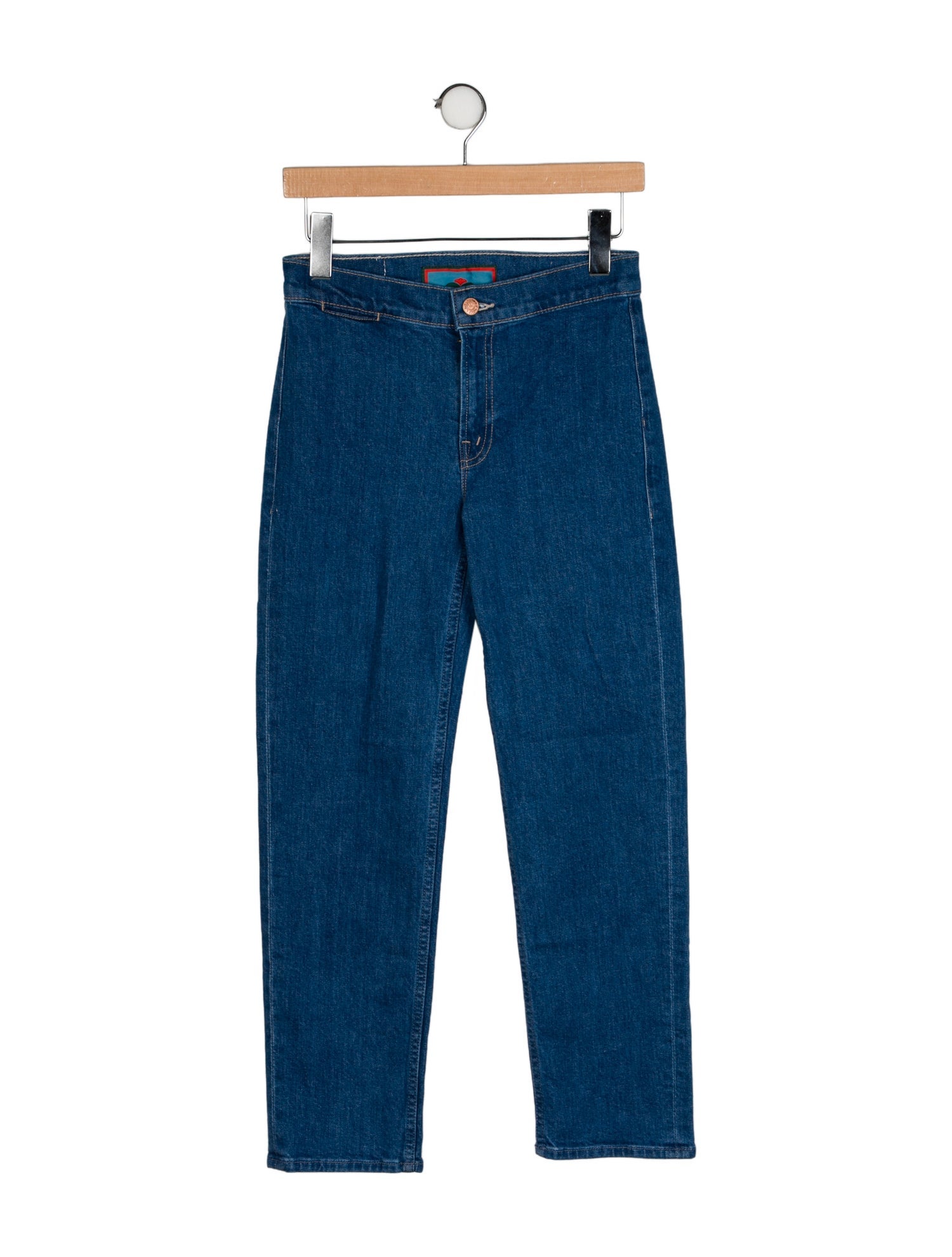 Mother Mid-Rise Straight Leg Jeans