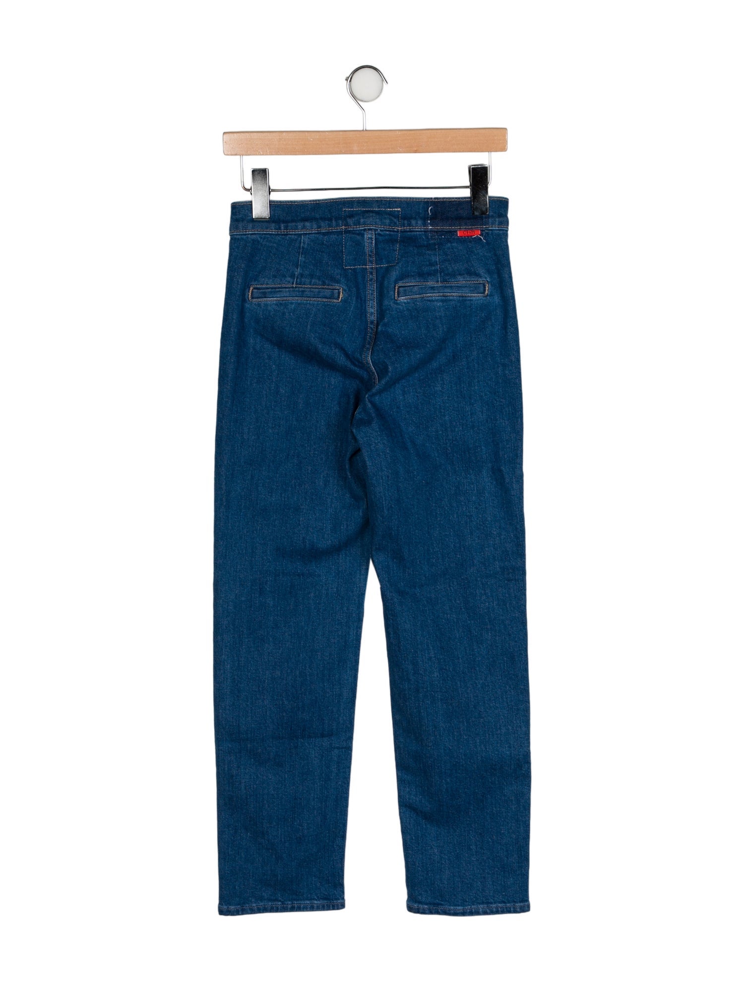 Mother Mid-Rise Straight Leg Jeans