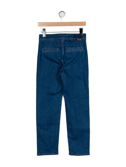 Mother Mid-Rise Straight Leg Jeans