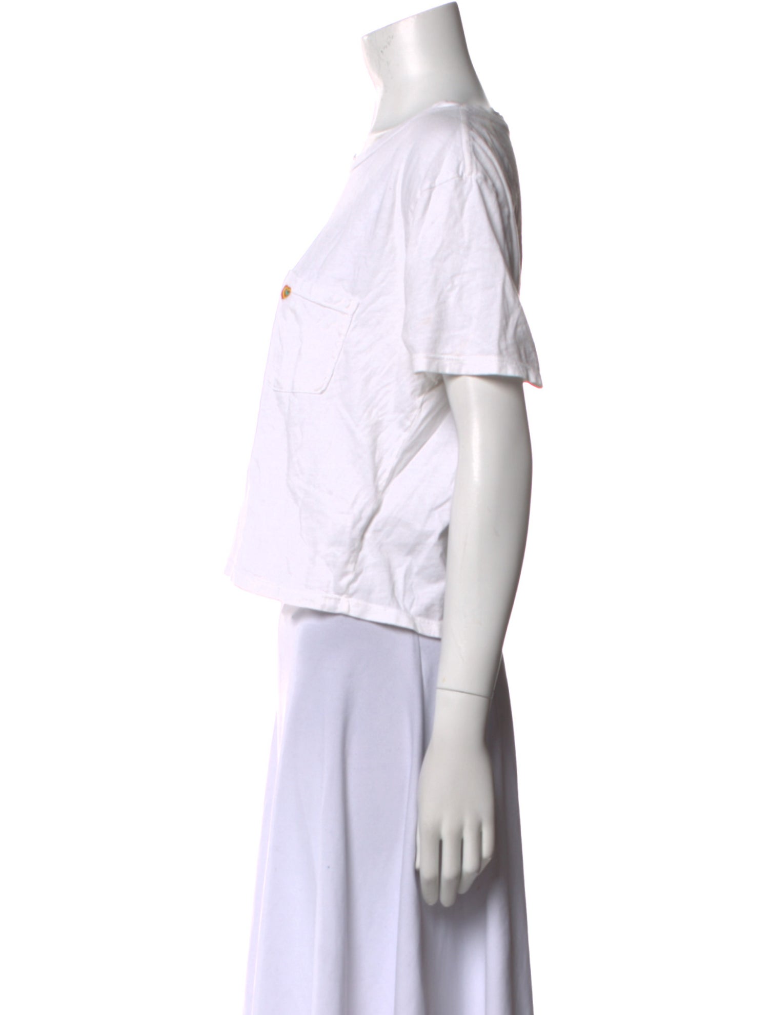 Mother Supima Cotton Bateau Neckline T-Shirt