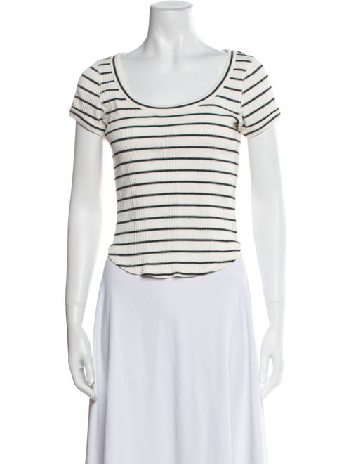 Mother Striped Scoop Neck T-Shirt
