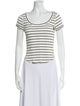 Mother Striped Scoop Neck T-Shirt