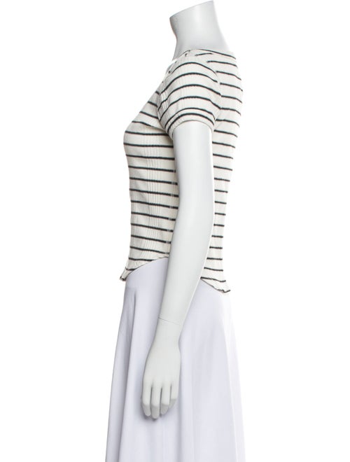 Mother Striped Scoop Neck T-Shirt