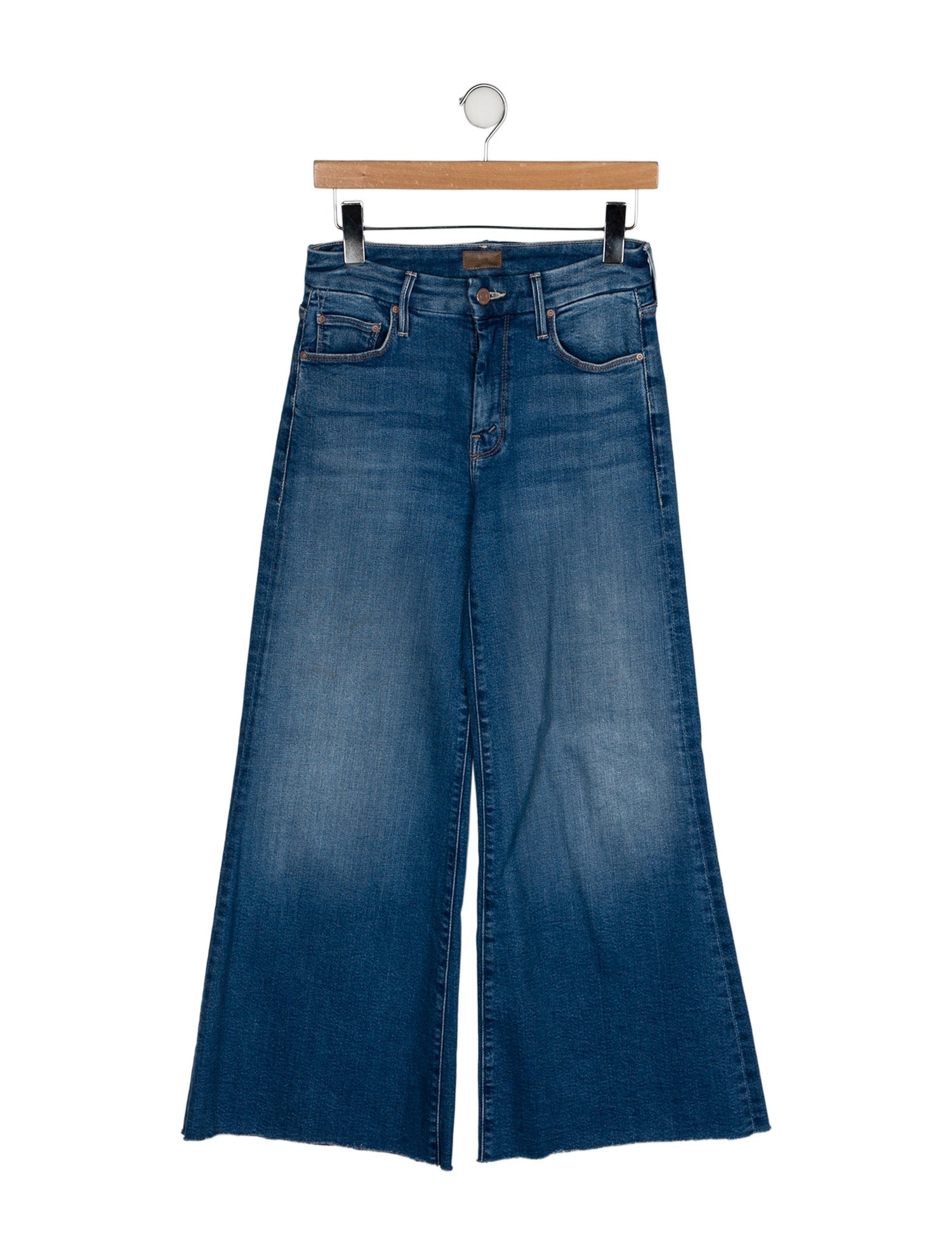 Mother Mid-Rise Wide Leg Jeans
