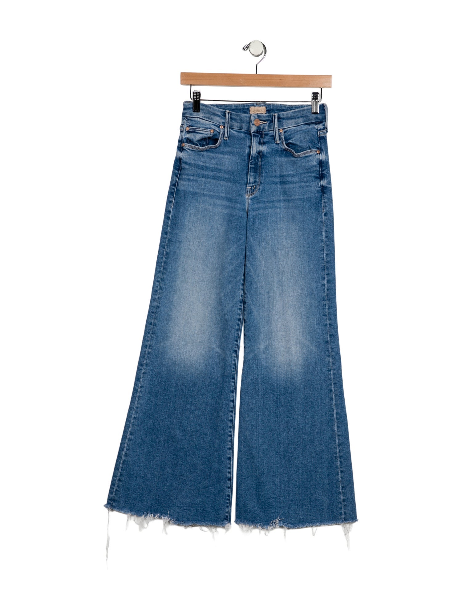 Mother Mid-Rise Wide Leg Jeans