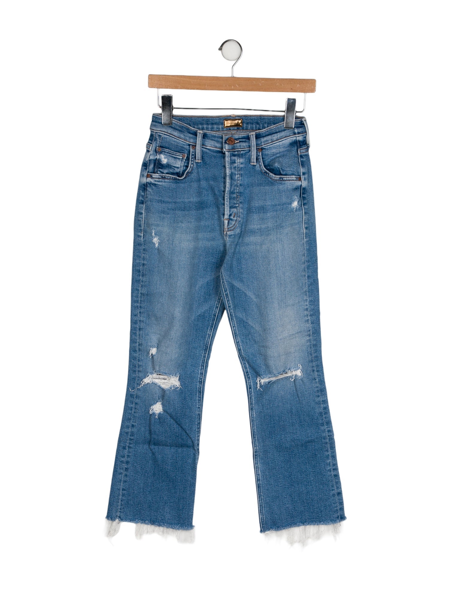 Mother Mid-Rise Straight Leg Jeans