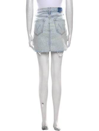 Mother Raw-Edge Trim Mini Skirt