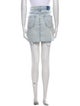 Mother Raw-Edge Trim Mini Skirt