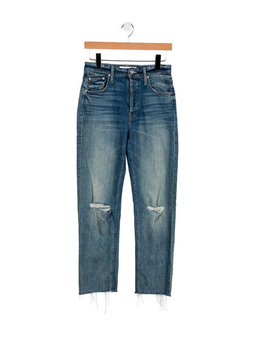 Mother Mid-Rise Straight Leg Jeans