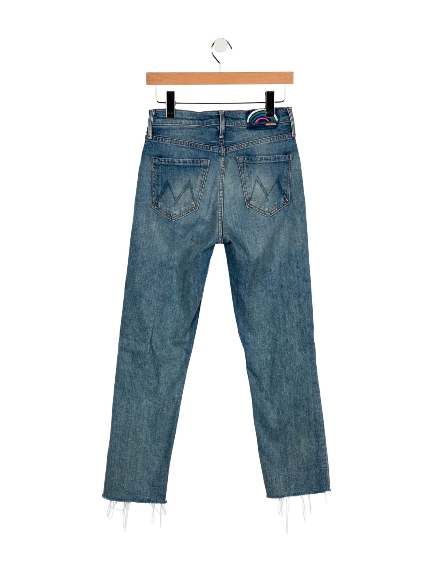Mother Mid-Rise Straight Leg Jeans
