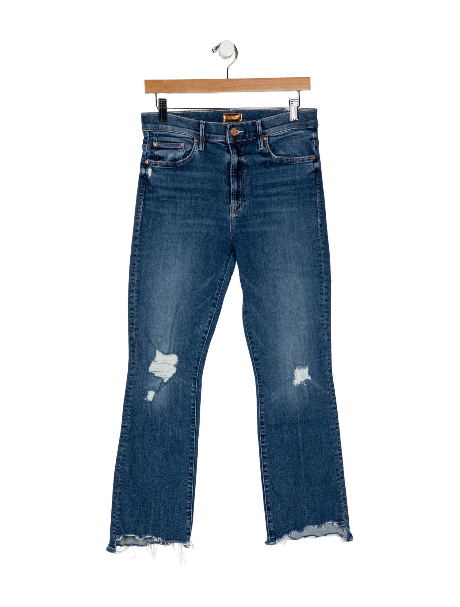 Mother Mid-Rise Straight Leg Jeans