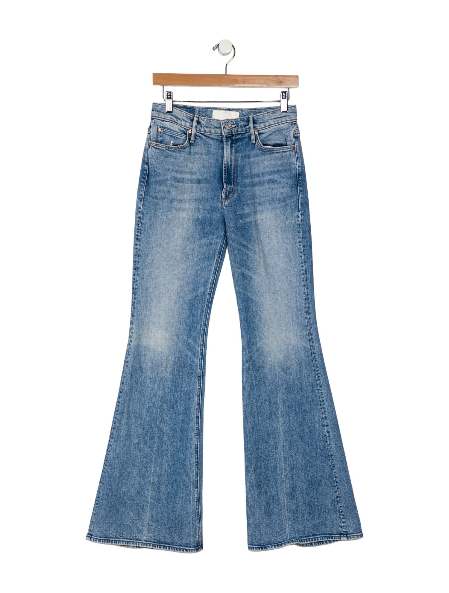 Mother Mid-Rise Wide Leg Jeans