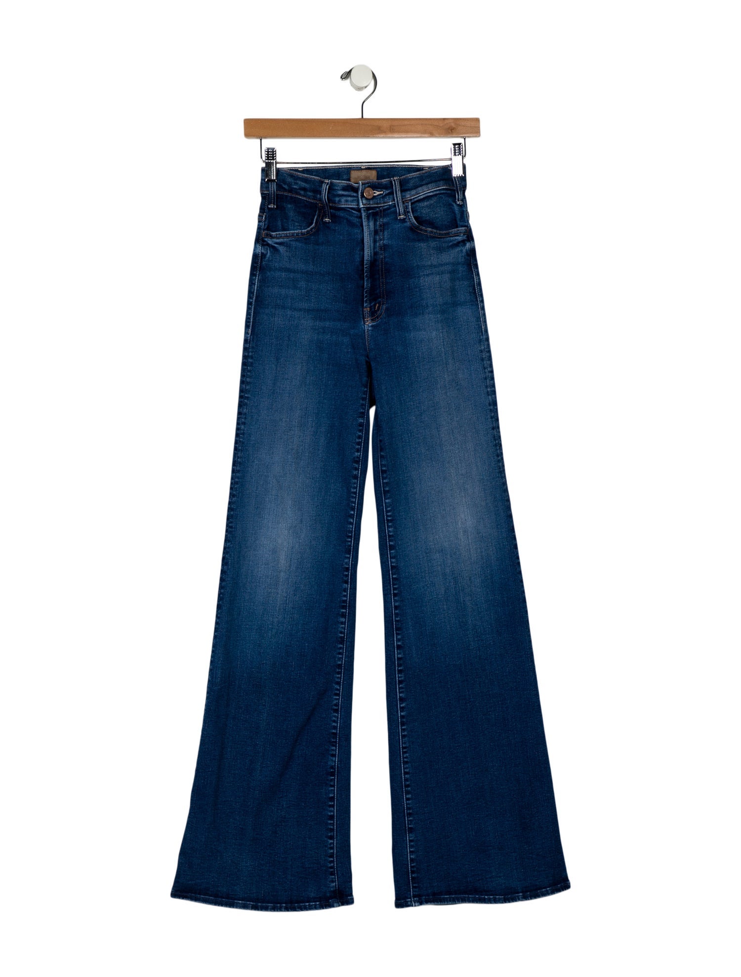 Mother Mid-Rise Wide Leg Jeans