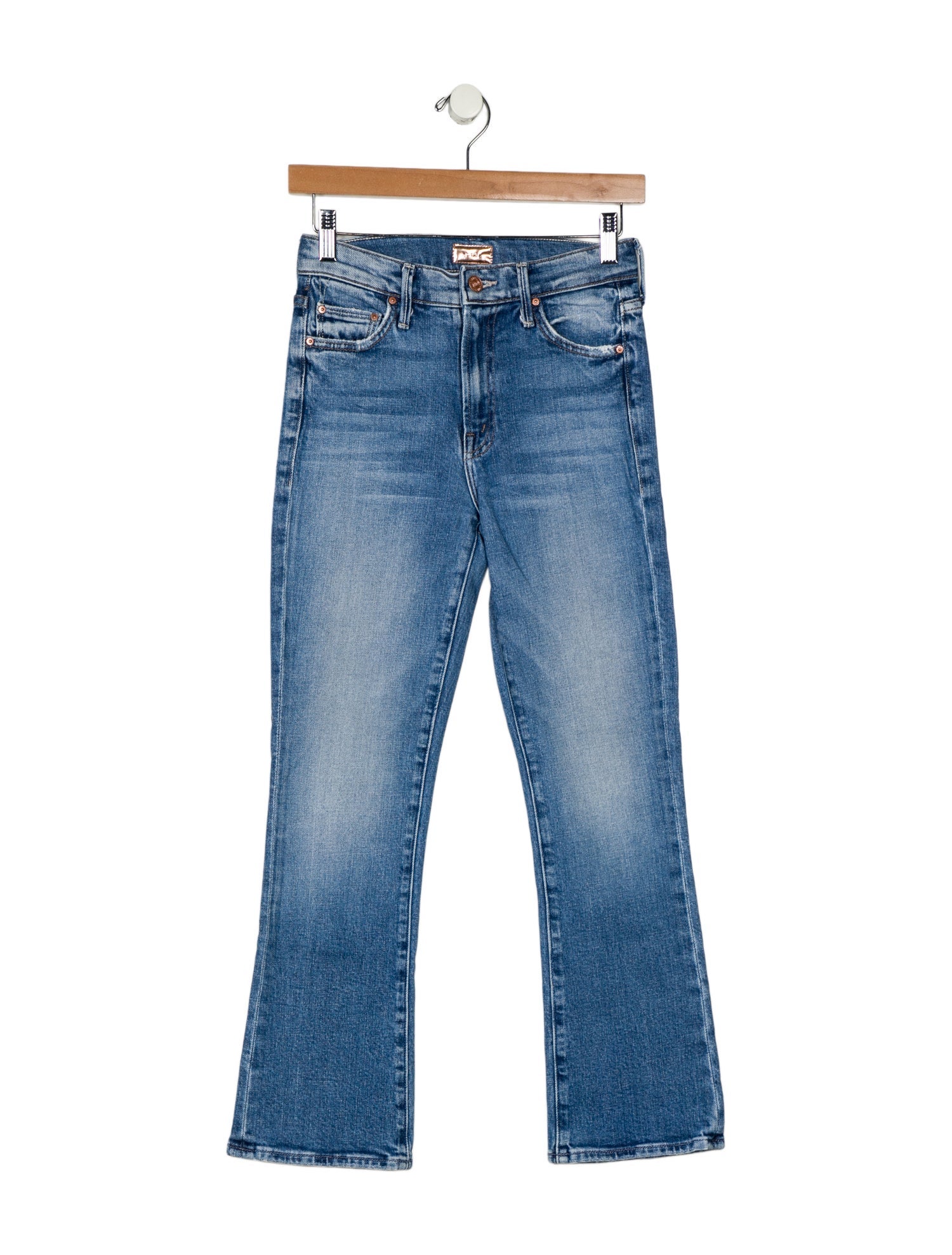 Mother Mid-Rise Straight Leg Jeans