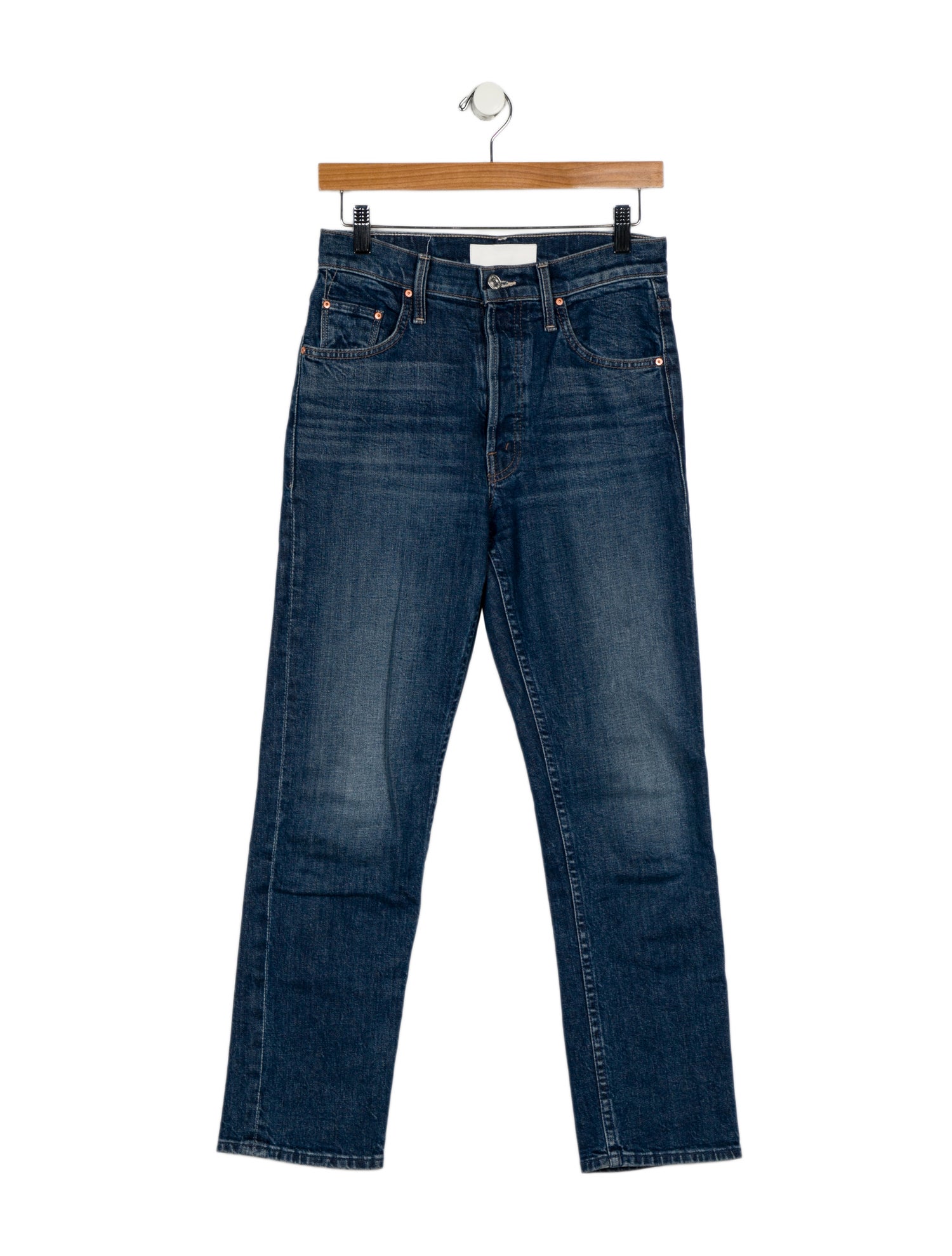 Mother Mid-Rise Straight Leg Jeans