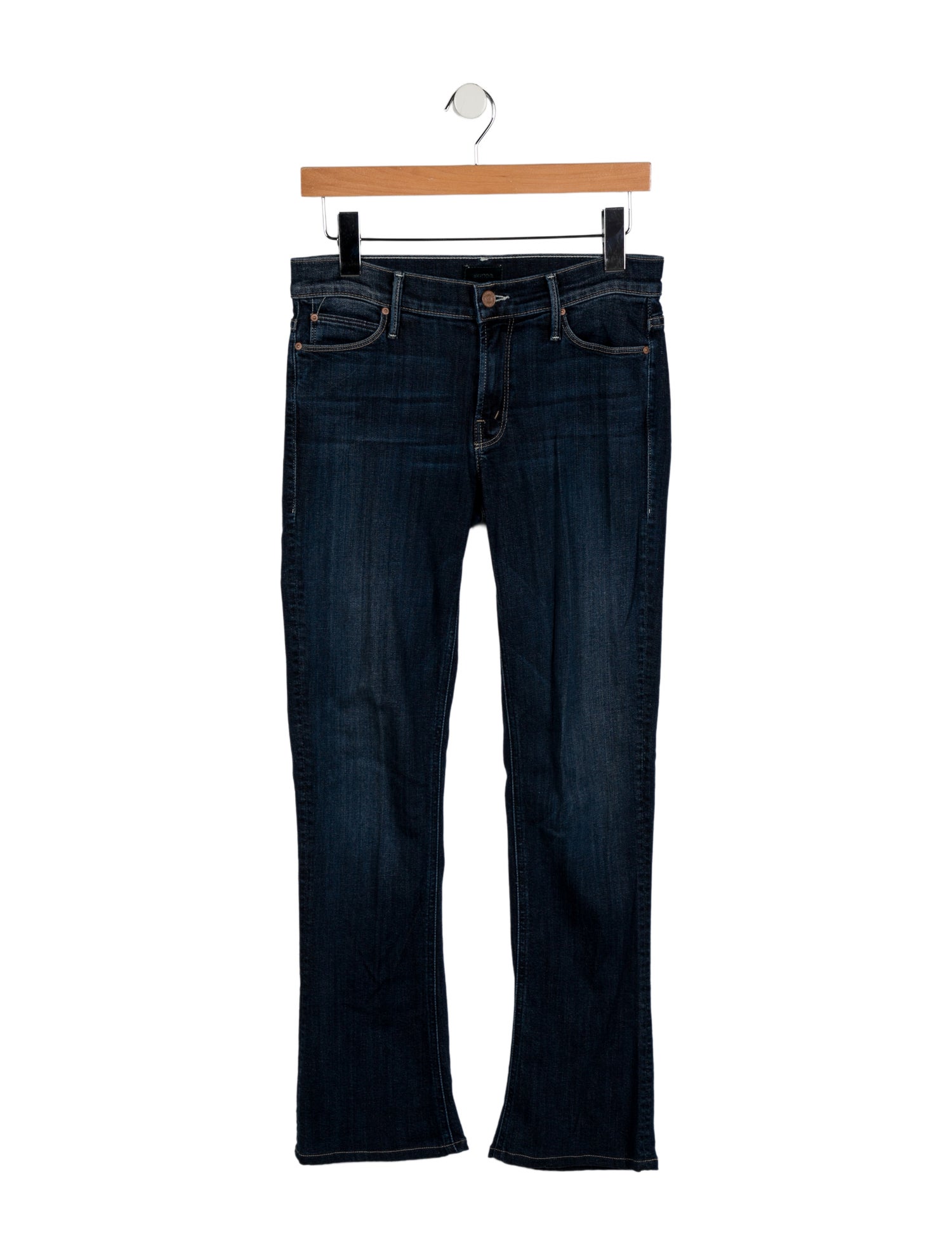 Mother Mid-Rise Straight Leg Jeans