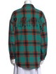 Mother Plaid Print Long Sleeve Button-Up Top