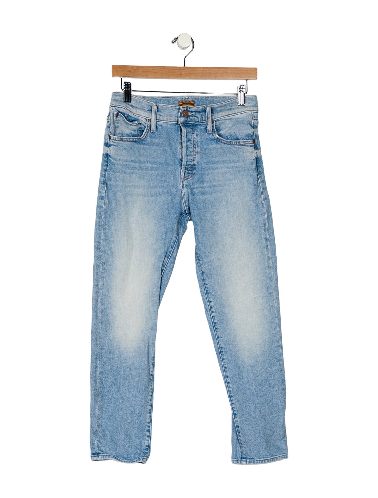 Mother Mid-Rise Straight Leg Jeans