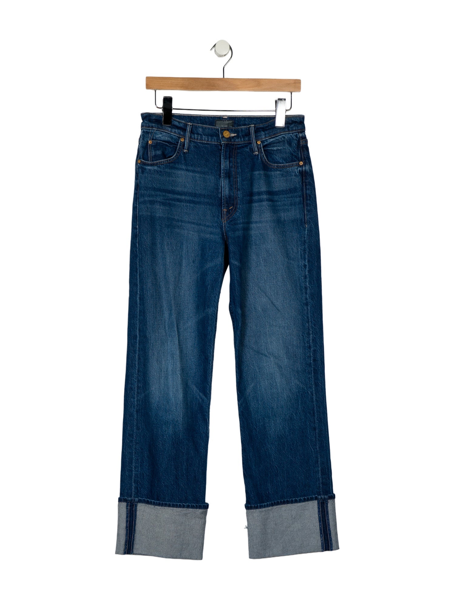 Mother Mid-Rise Straight Leg Jeans