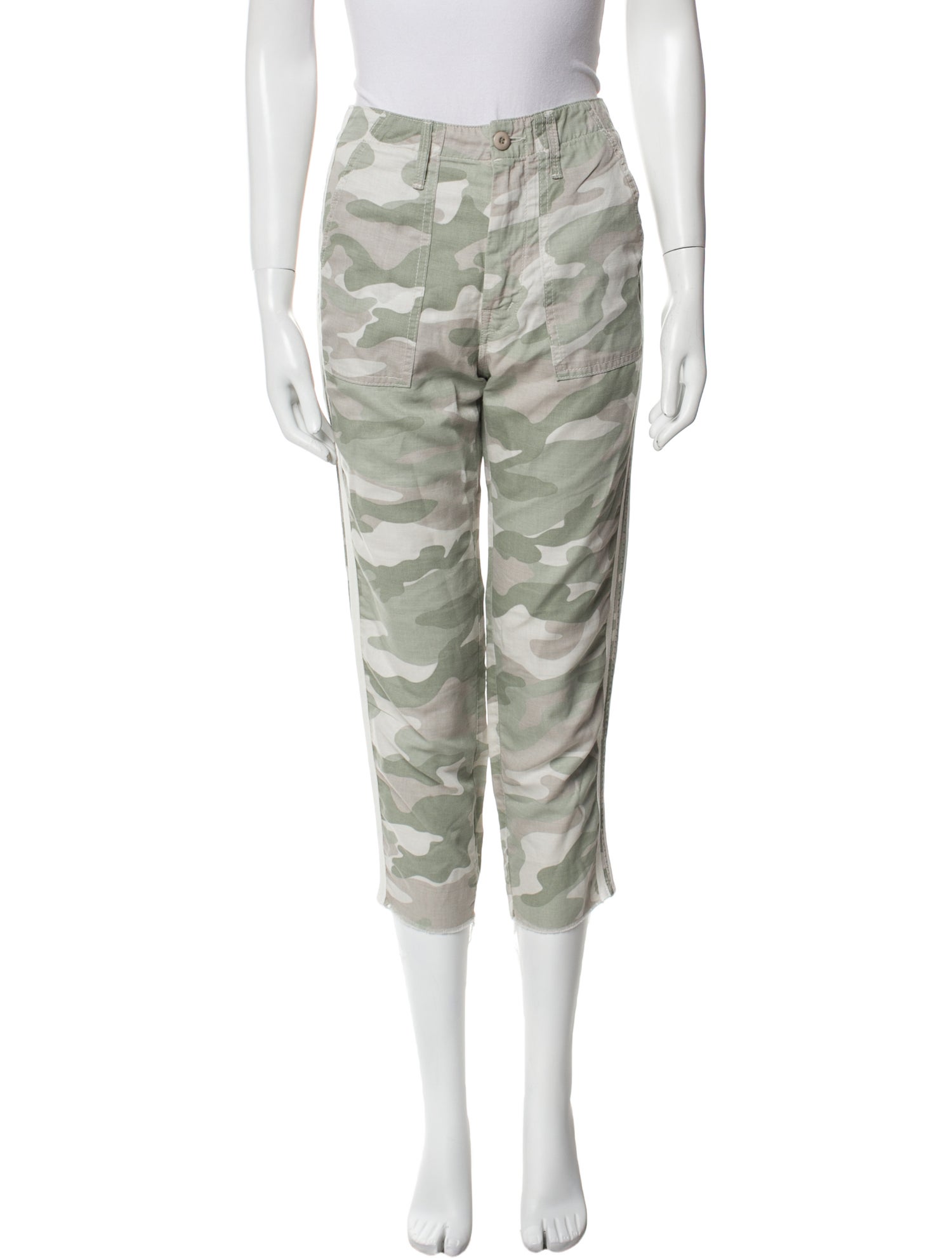 Mother Camouflage Print Straight Leg Pants