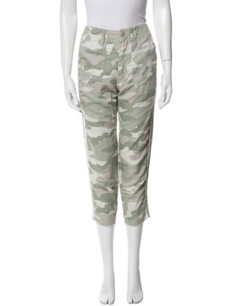 Mother Camouflage Print Straight Leg Pants