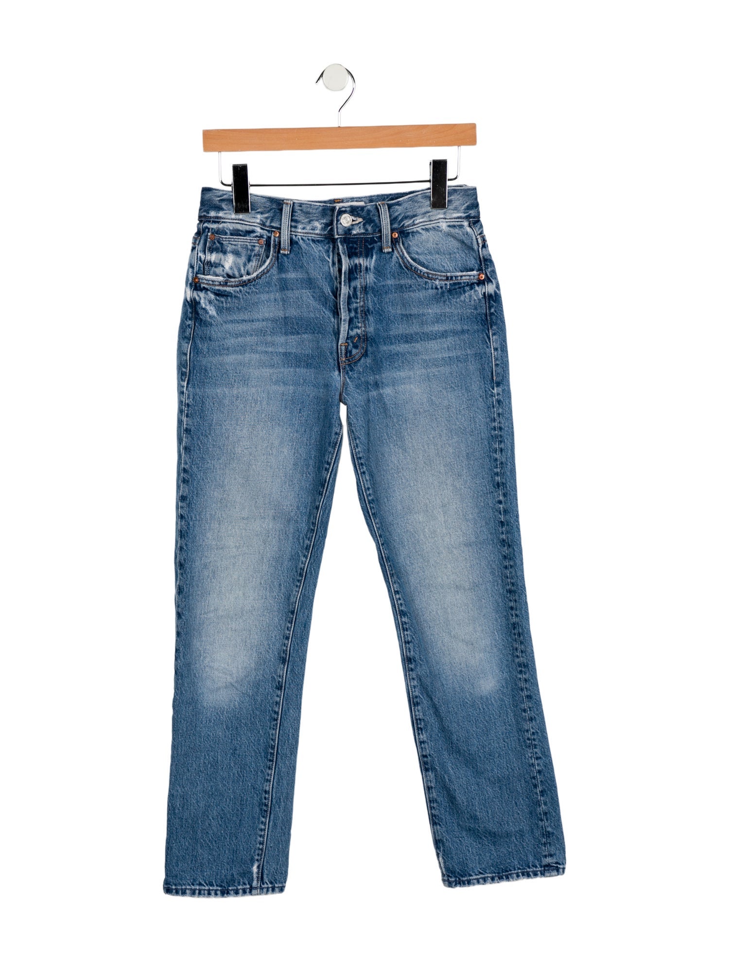 Mother High-Rise Straight Leg Jeans