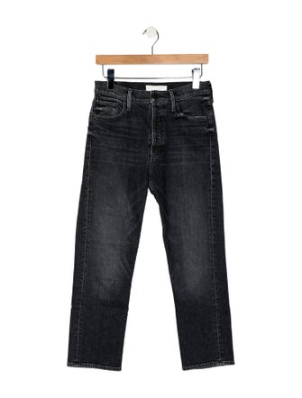 Mother Mid-Rise Straight Leg Jeans