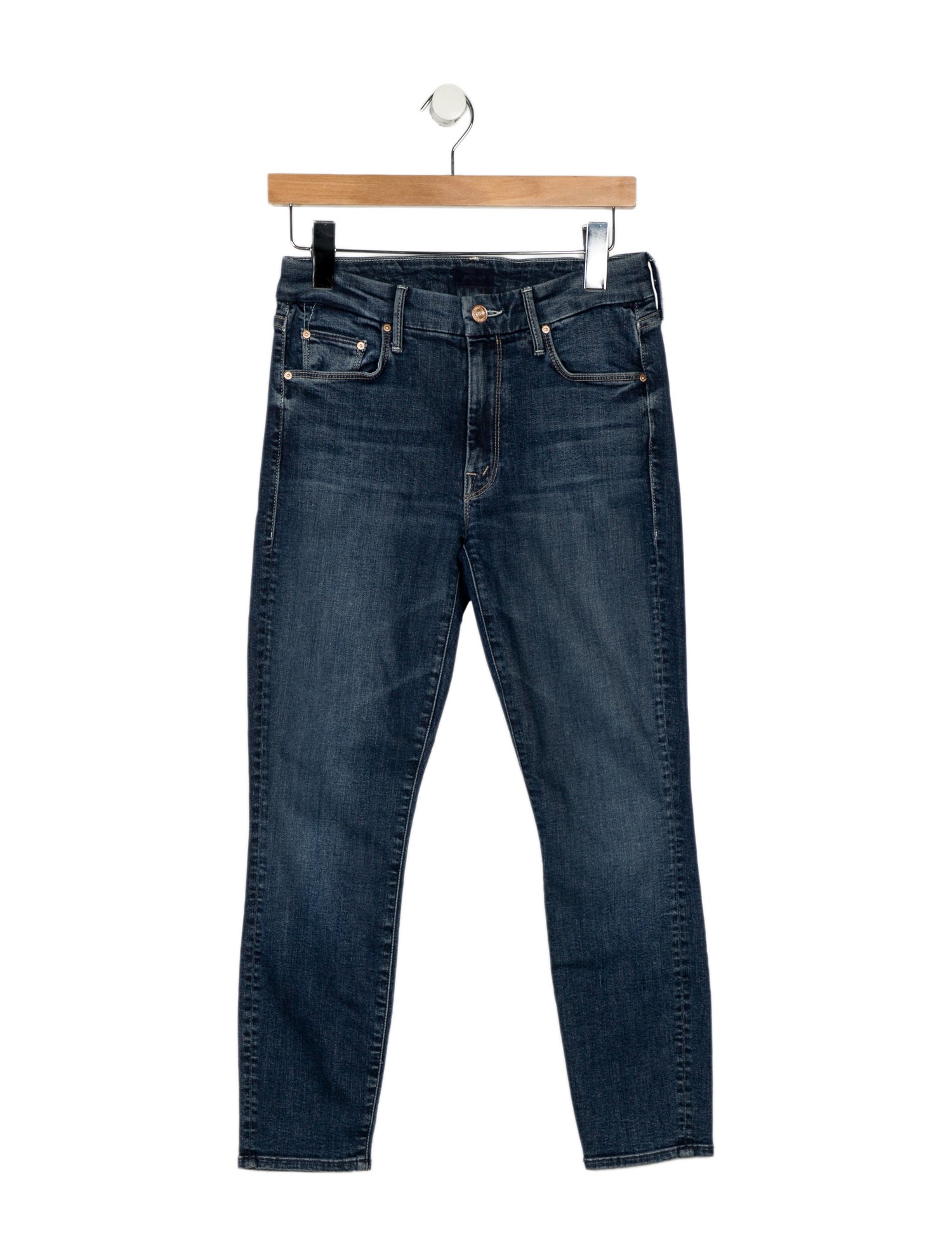 Mother Mid-Rise Skinny Leg Jeans