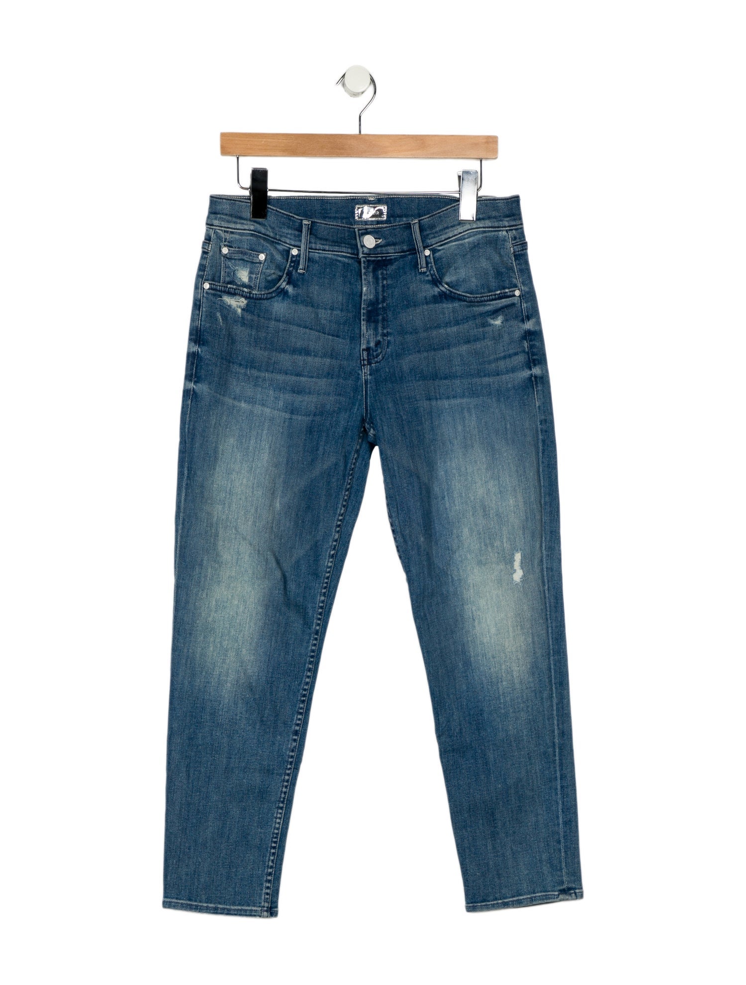 Mother Mid-Rise Straight Leg Jeans