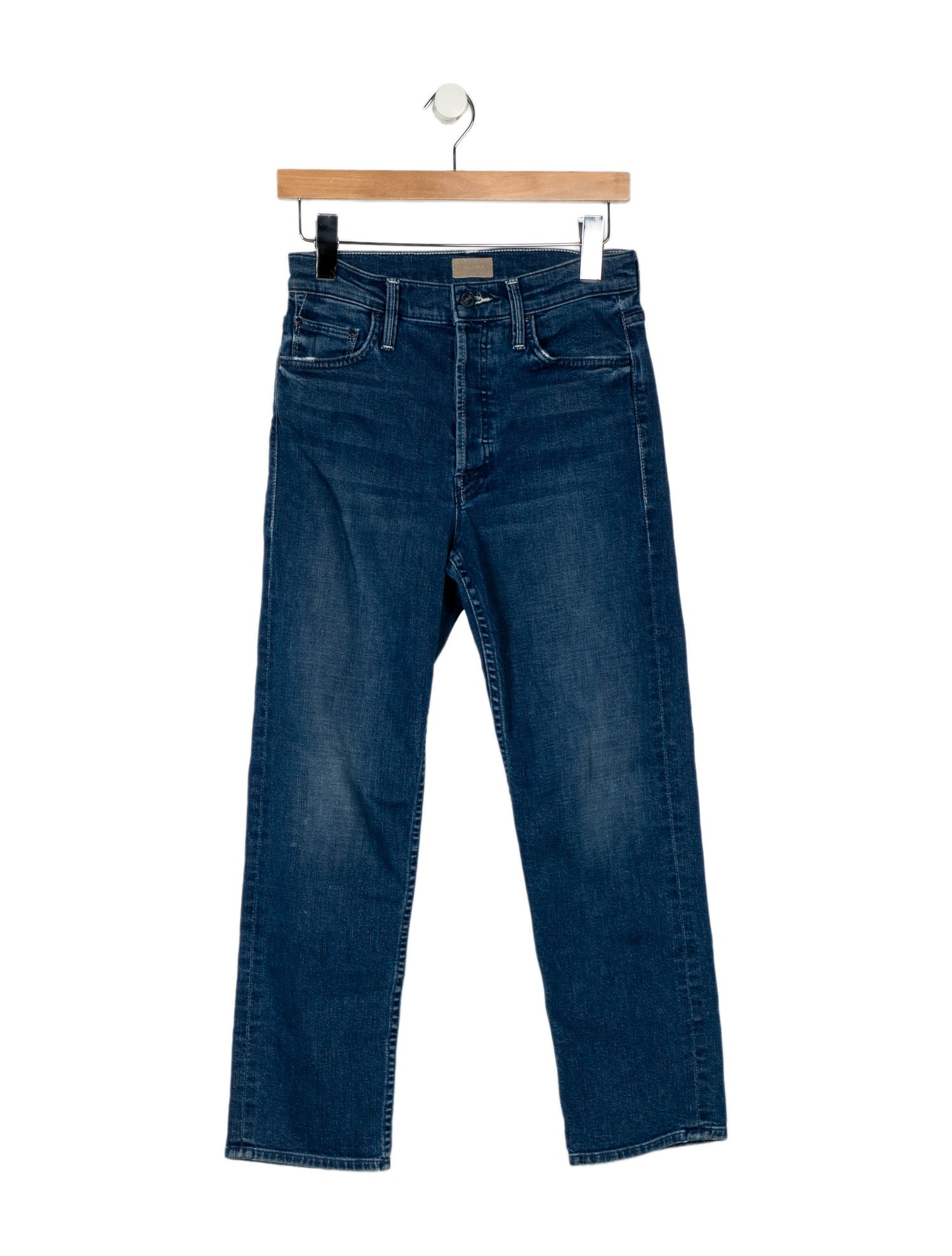 Mother Mid-Rise Straight Leg Jeans