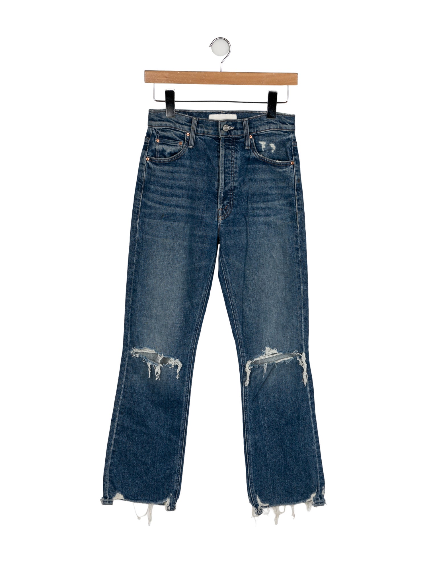 Mother Mid-Rise Straight Leg Jeans