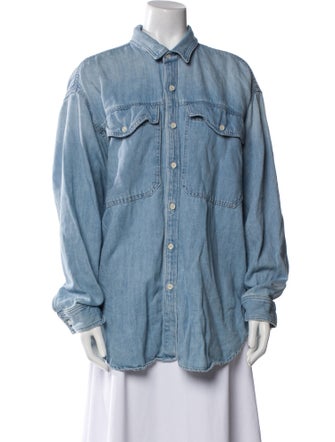 Mother Long Sleeve Button-Up Top