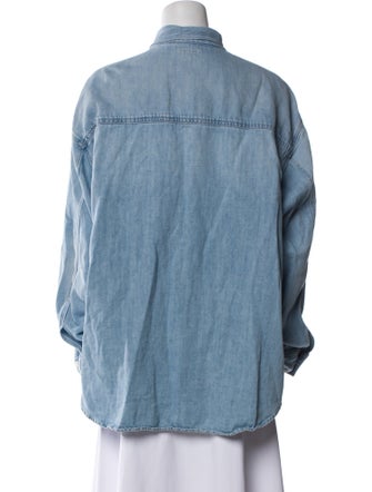 Mother Long Sleeve Button-Up Top