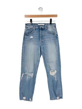 Mother Mid-Rise Straight Leg Jeans