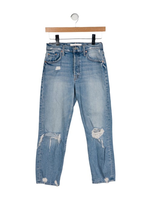 Mother Mid-Rise Straight Leg Jeans