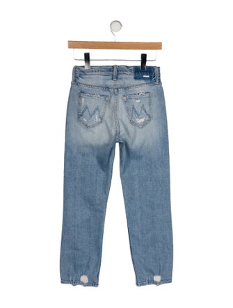Mother Mid-Rise Straight Leg Jeans
