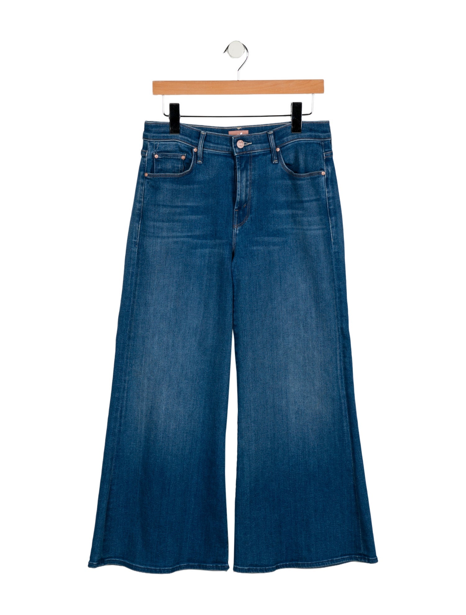 Mother Mid-Rise Wide Leg Jeans