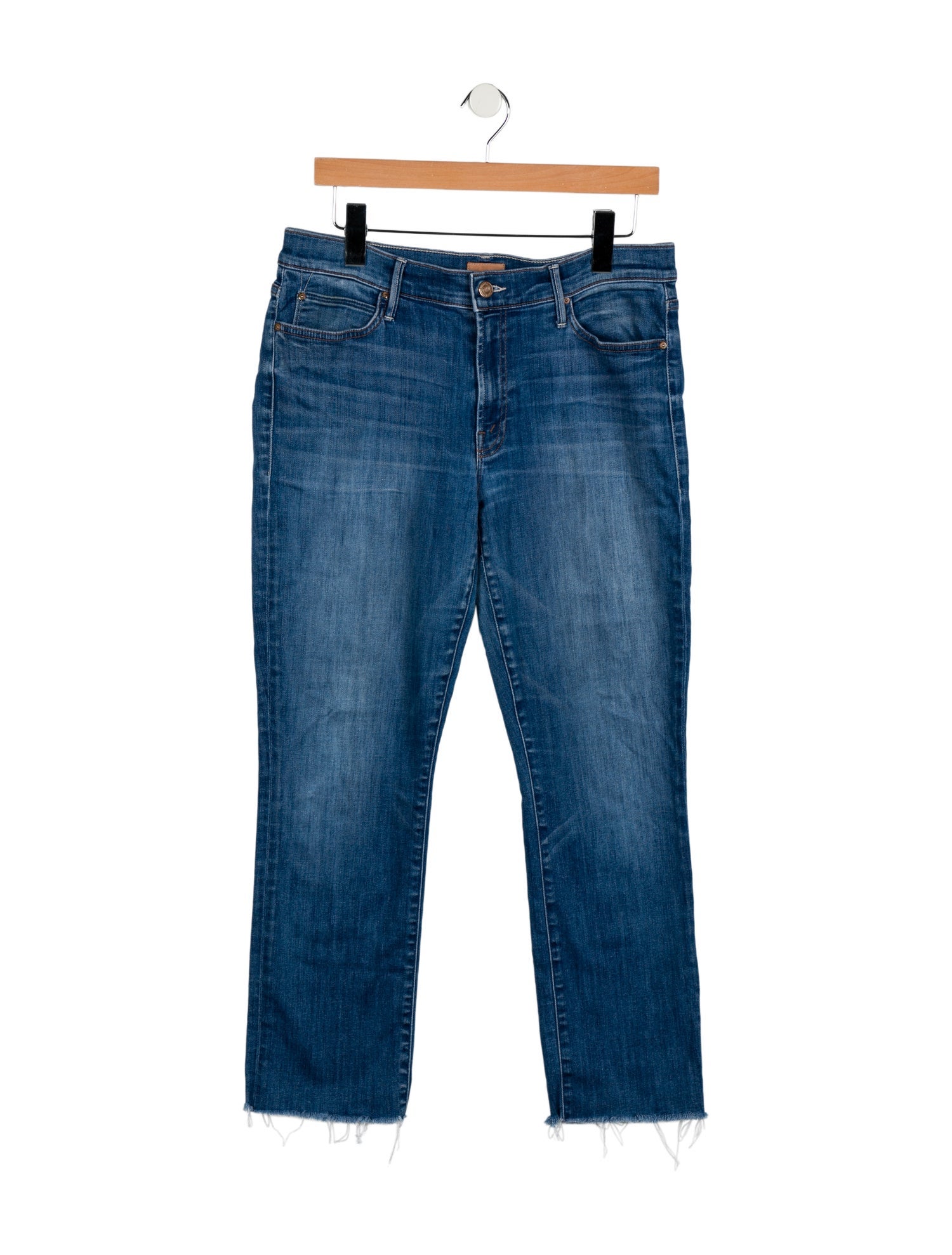 Mother Mid-Rise Straight Leg Jeans