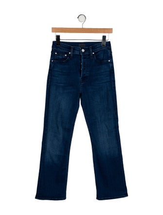 Mother Mid-Rise Straight Leg Jeans