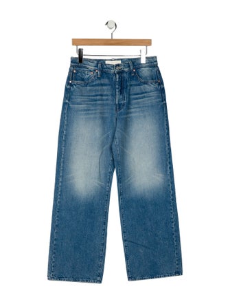 Mother Mid-Rise Wide Leg Jeans