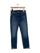 Mother The Mid Rise Dazzler Ankle Ste Straight Leg Jeans